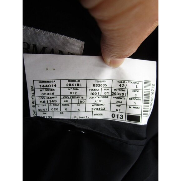 Armani Collezioni Blazer 42 Long Wool Sports Coat Pinstripe Jacket - Picture 11 of 14